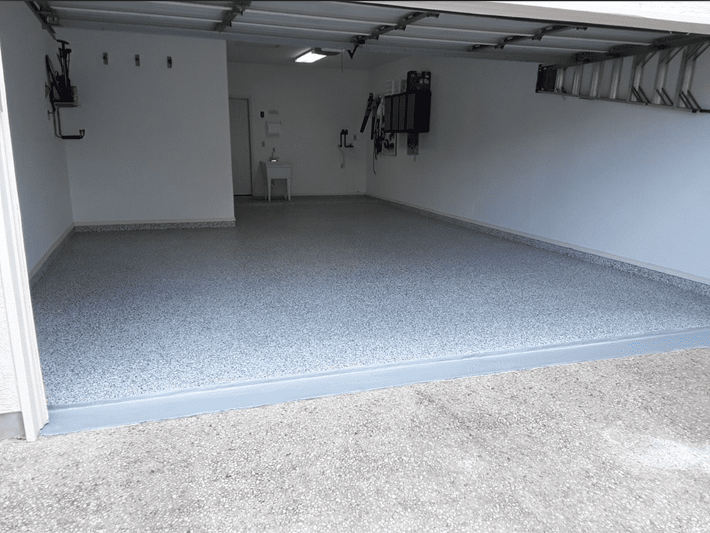 White Marble Epoxy Floor Installation