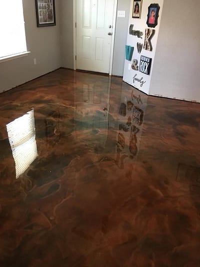 Clear Floor Epoxy Installation