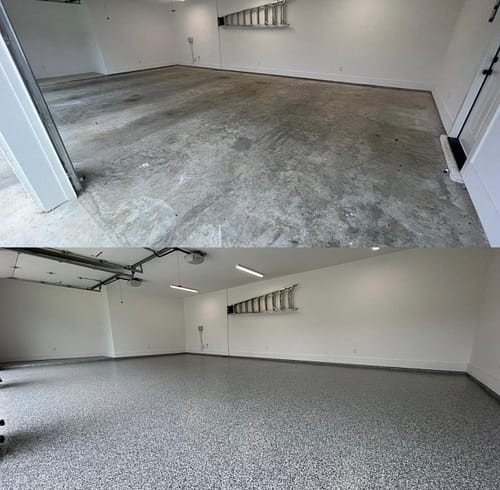 Before and After Epoxy Flooring